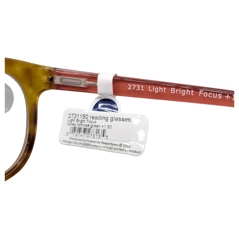 Peepers Light Bright Focus Blue Light Reading Glasses +1.50 Honey Tortoise 2731‎ - Picture 4 of 7